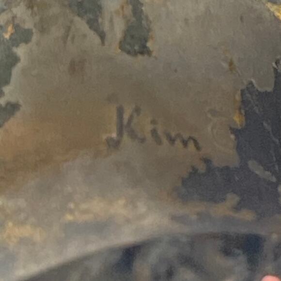 Vintage KIM CRAFTSMAN  Cherub Angel Romantic Bold Statement Ring Brass - Size 7 - Picture 11 of 11